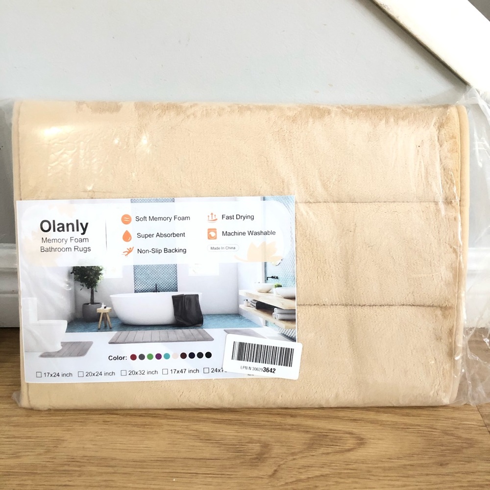 SOLD! Olanly Absorbent Non-Slip Memory Foam Bath Mat - Picture 3 of 4
